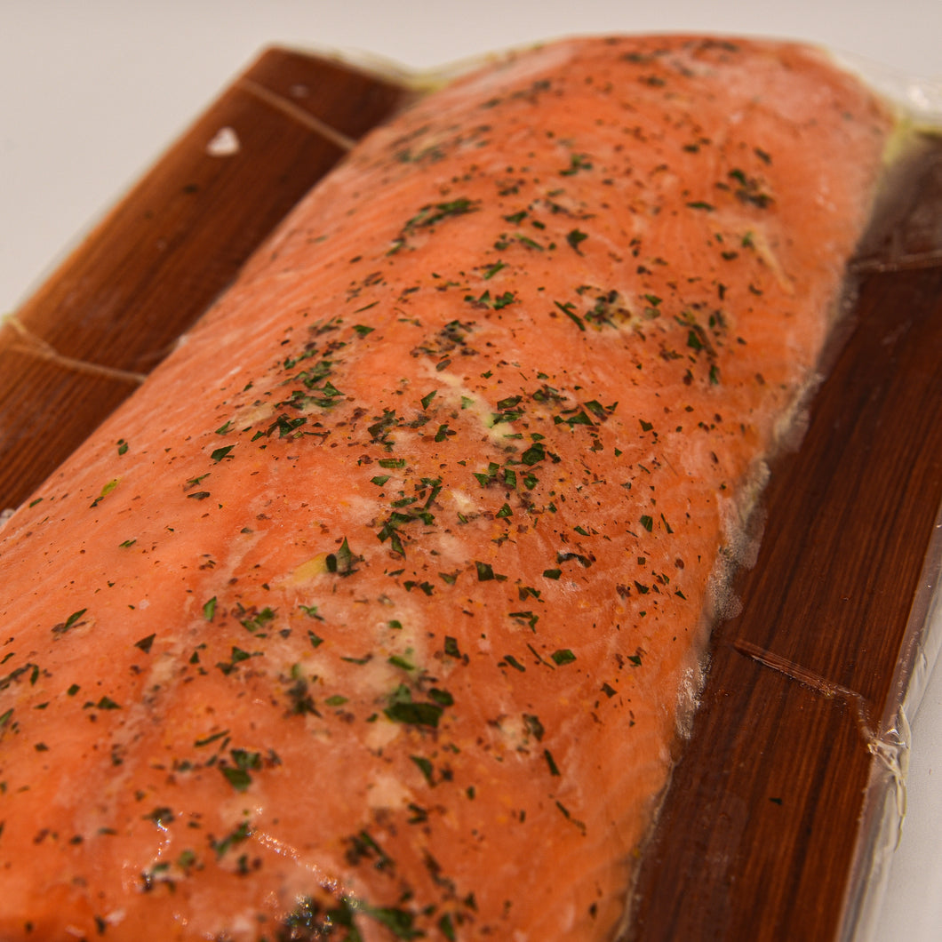Cedar Plank Maple Marinated Organic Salmon (Frozen)